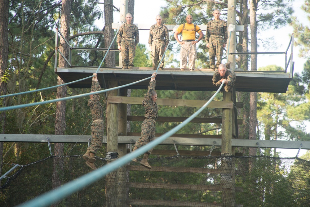 Marine recruits face challenging obstacles on Parris Island’s Confidence Course