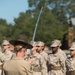 Marine recruits judged on discipline during a final drill evaluation on Parris Island