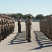 Marine recruits judged on discipline during a final drill evaluation on Parris Island