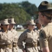 Marine recruits judged on discipline during a final drill evaluation on Parris Island