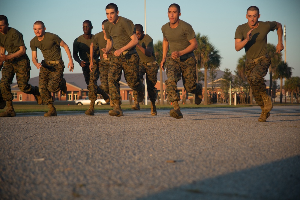 Marine recruits train for physical challenges of combat on Parris Island