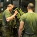 Marine recruits work together to help out around Parris Island