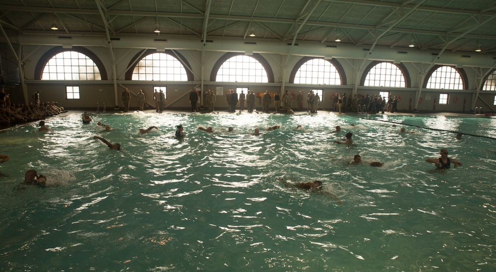 Sink or swim – to become Marines recruits must learn to survive the sea