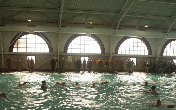 Sink or swim – to become Marines recruits must learn to survive the sea