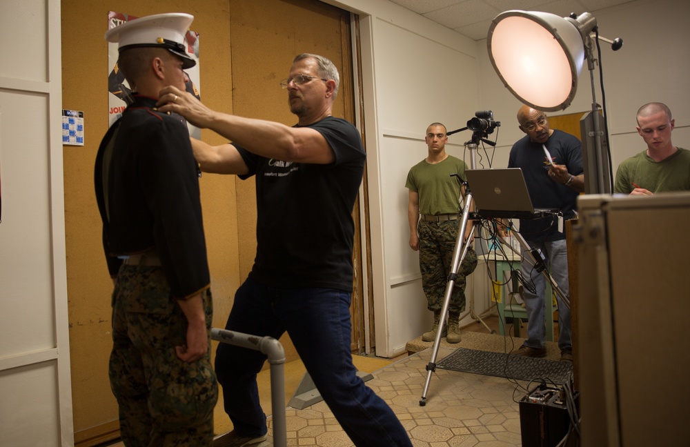 Parris Island recruits posed for their first official Marine Corps photo