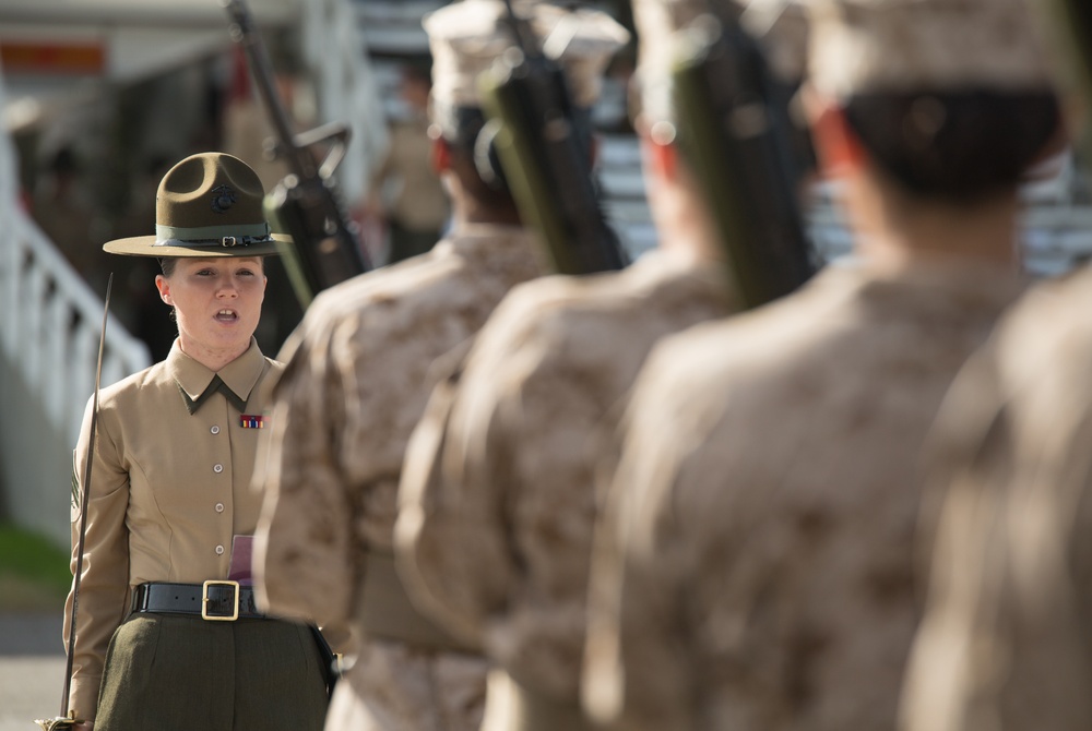 Marine recruits march closer to graduation on Parris Island