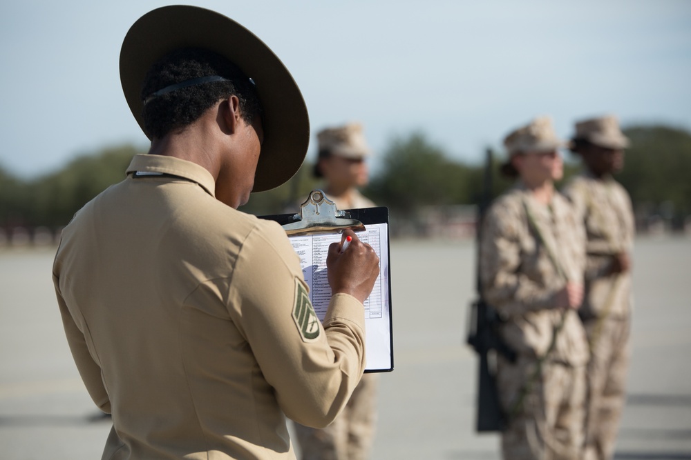 Marine recruits march closer to graduation on Parris Island