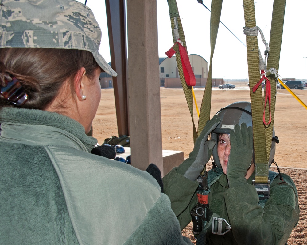 Aerospace physiologists, 82nd Medical Squadron, instruct Euro-NATO Joint Jet Pilot Training students