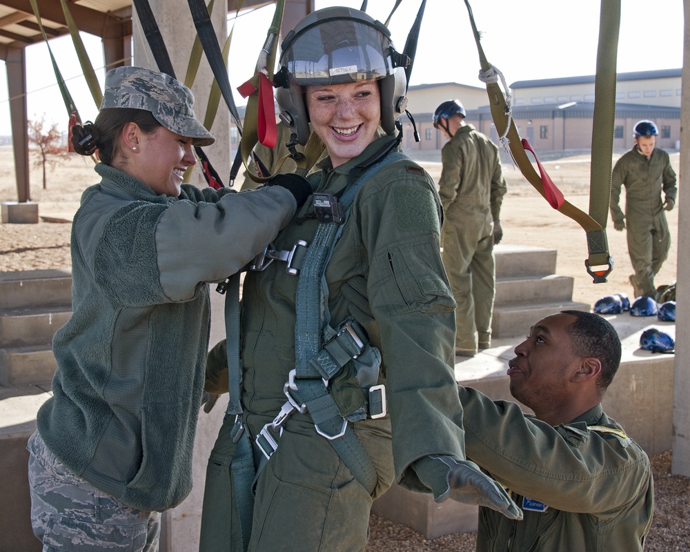 Aerospace physiologists, 82nd Medical Squadron, instruct Euro-NATO Joint Jet Pilot Training students