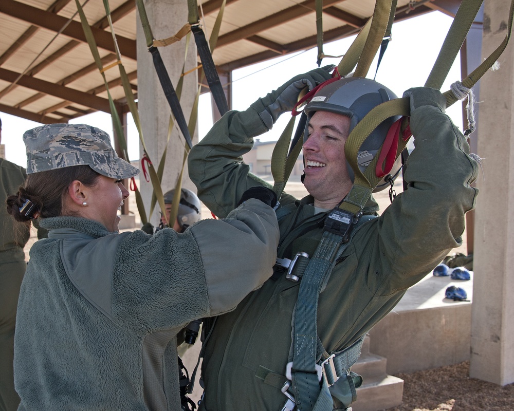 Aerospace physiologists, 82nd Medical Squadron, instruct Euro-NATO Joint Jet Pilot Training students