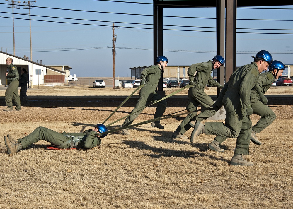 Aerospace physiologist, 82nd Medical Squadron, instructs Euro-NATO Joint Jet Pilot Training students