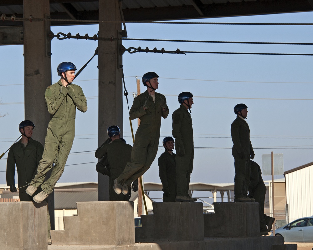 Aerospace physiologist, 82nd Medical Squadron, instructs Euro-NATO Joint Jet Pilot Training students