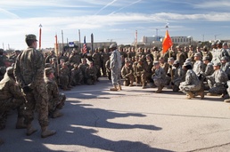 57th Expeditionary Signal Battalion conducts casing ceremony prior to deployment