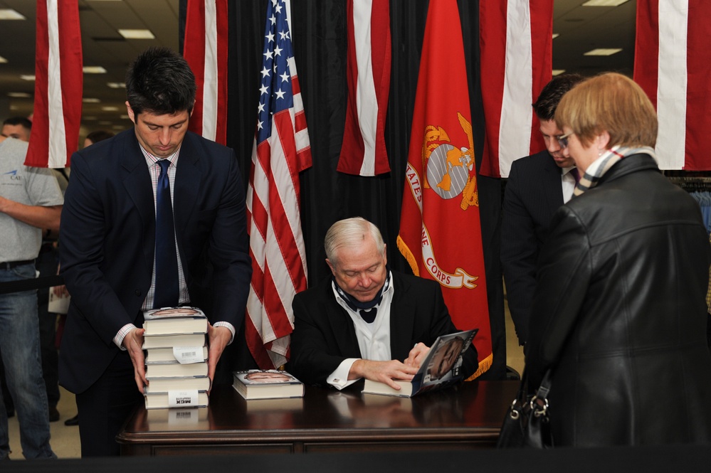 Former Secretary of Defense Robert Gates Book Signing on Marine Corps Base Quantico
