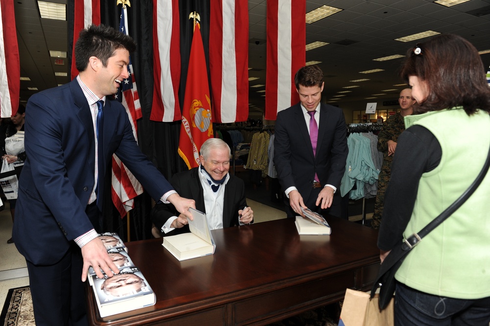 Former Secretary of Defense Robert Gates Book Signing on Marine Corps Base Quantico