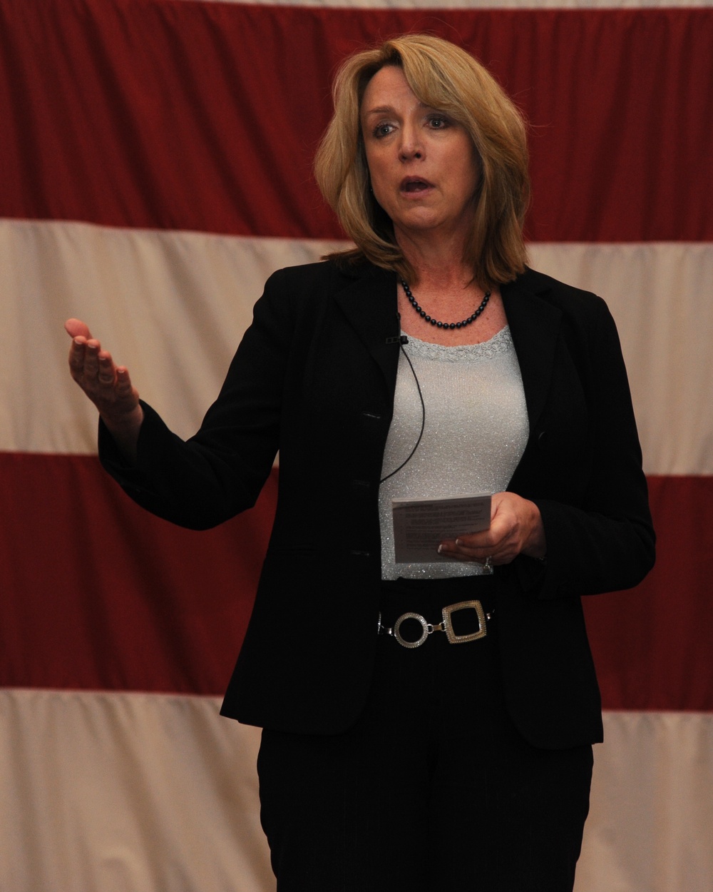 SECAF Deborah Lee James speaks at Barksdale AFB