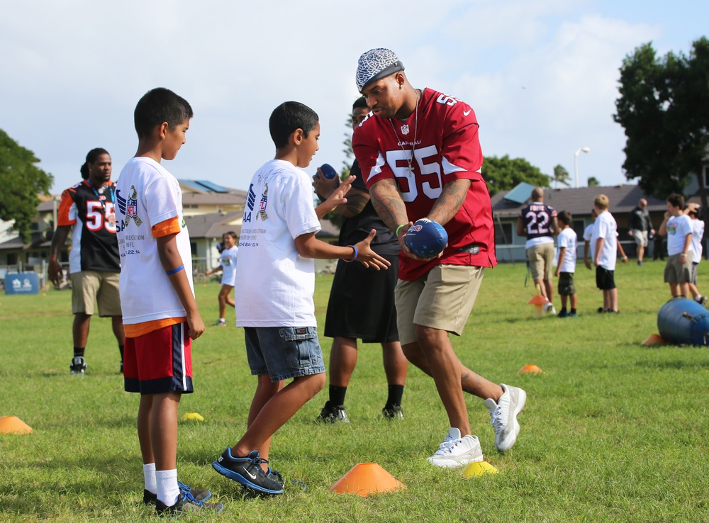 NFL Play 60 visits MCBH