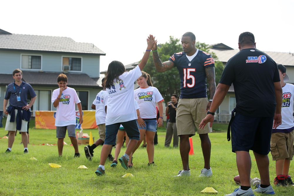 NFL Play 60 visits MCBH