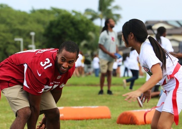 NFL Play 60 visits MCBH