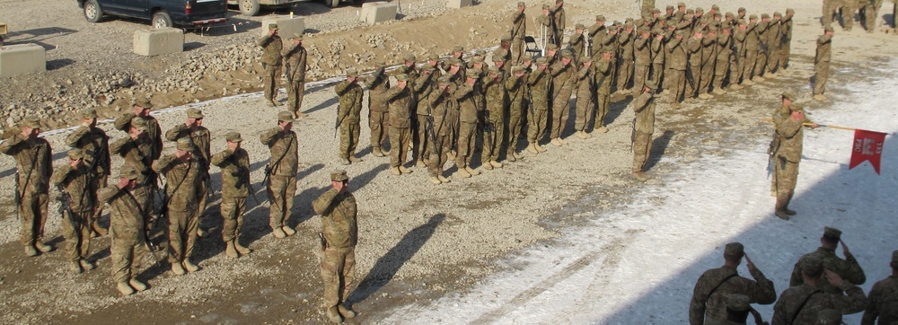 133rd Eng. Bn. conducts combat patch ceremony in Afghanistan