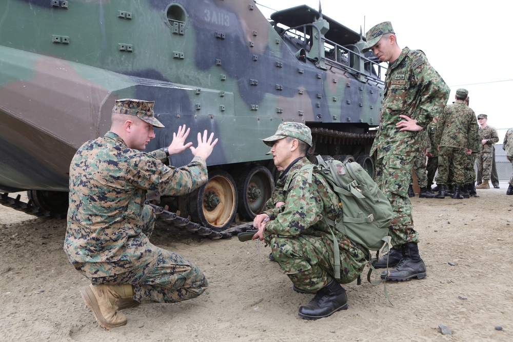 Marines introduce AAVs to JGSDF