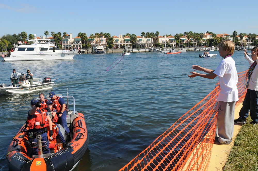 Coast Guard, Coast Guard Auxiliary, local law enforcement partner for Gasparilla safety