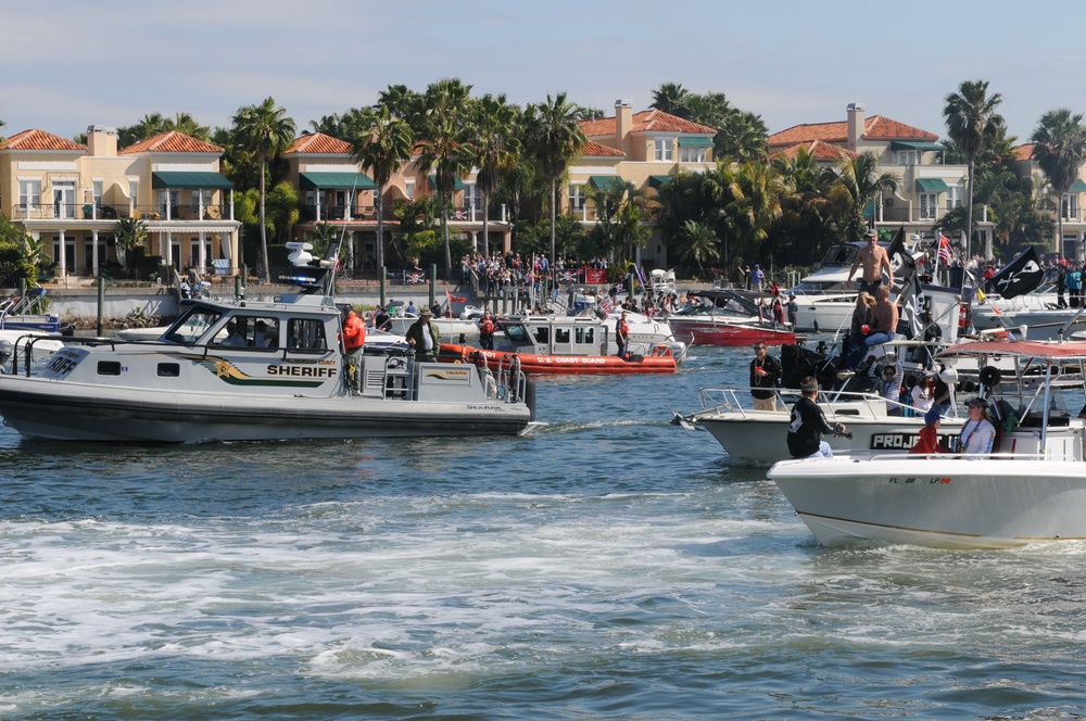 Coast Guard, Coast Guard Auxiliary, local law enforcement partner for Gasparilla safety