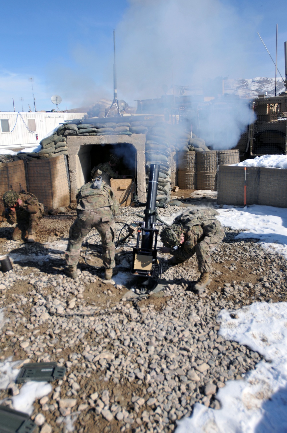 Spartans conduct mortar live fire in Afghanistan