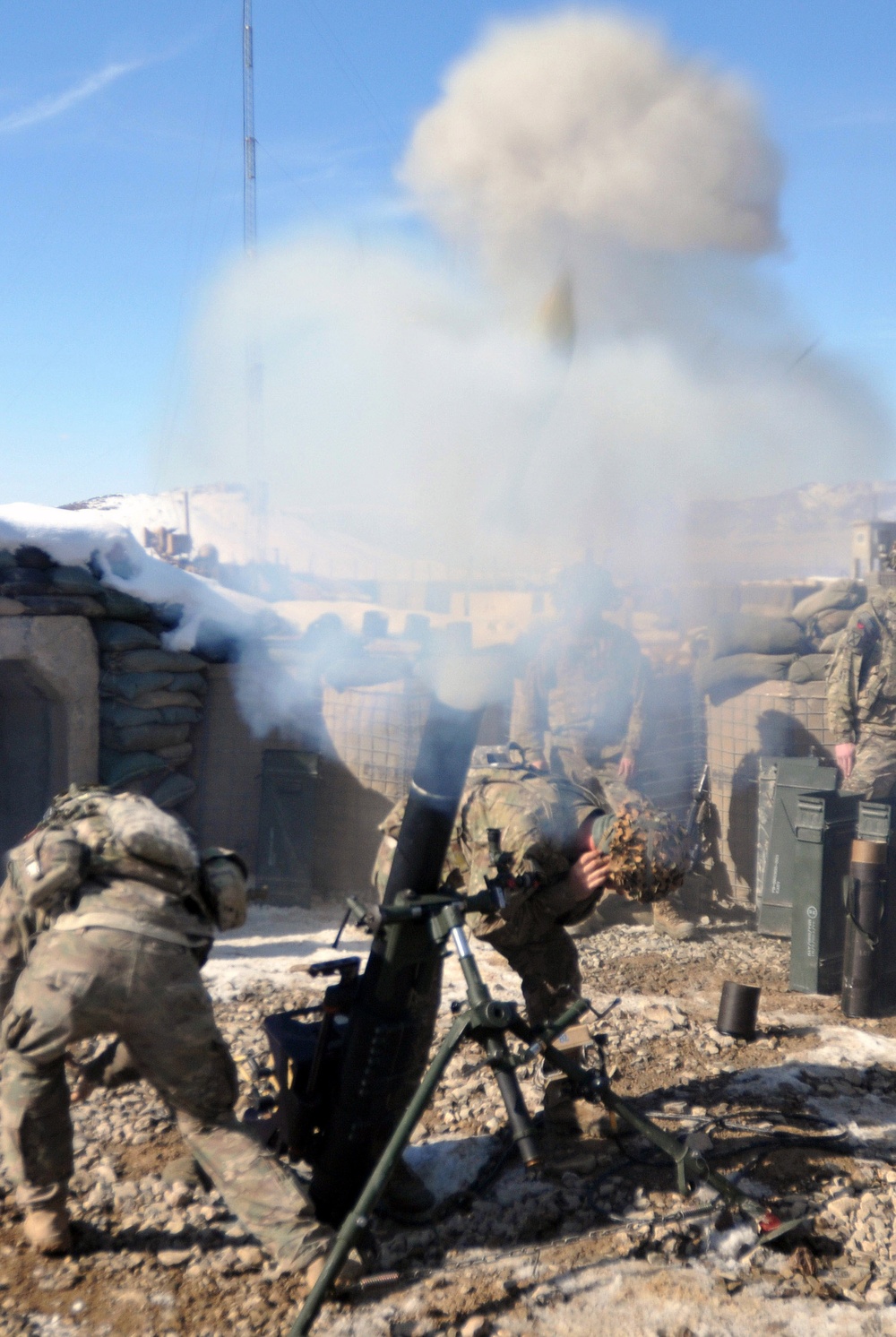 Spartans conduct mortar live fire in Afghanistan