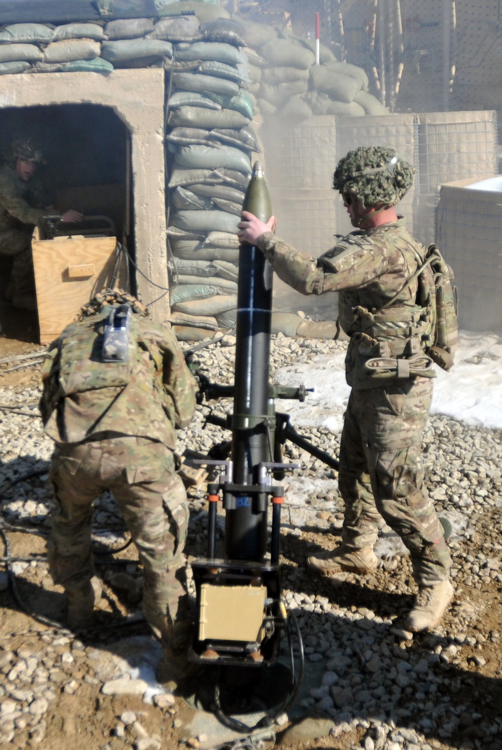 Spartans conduct mortar live fire in Afghanistan