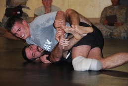 Amputee fights on