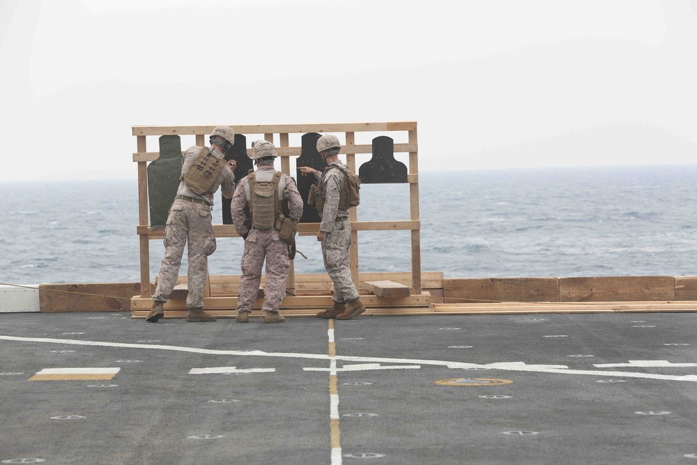 13th MEU, USS New Orleans, Complete 1st Ever Moving-Target Deck Shoot at Sea