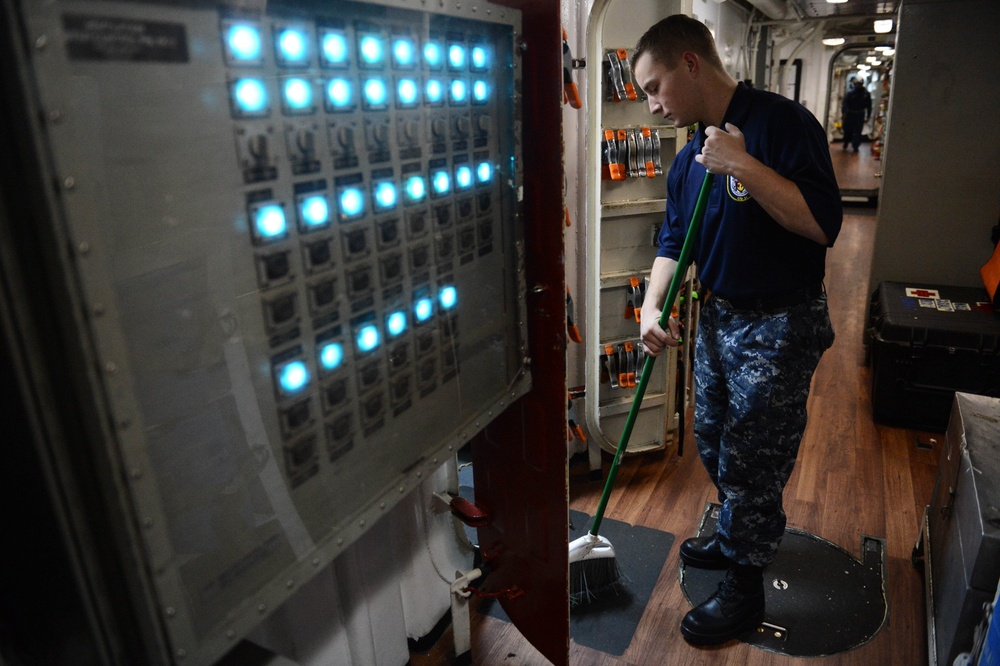 Sweeping a passageway