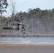 Instructors demonstrate water insertion from UH-60 Black Hawk during Ranger School graduation