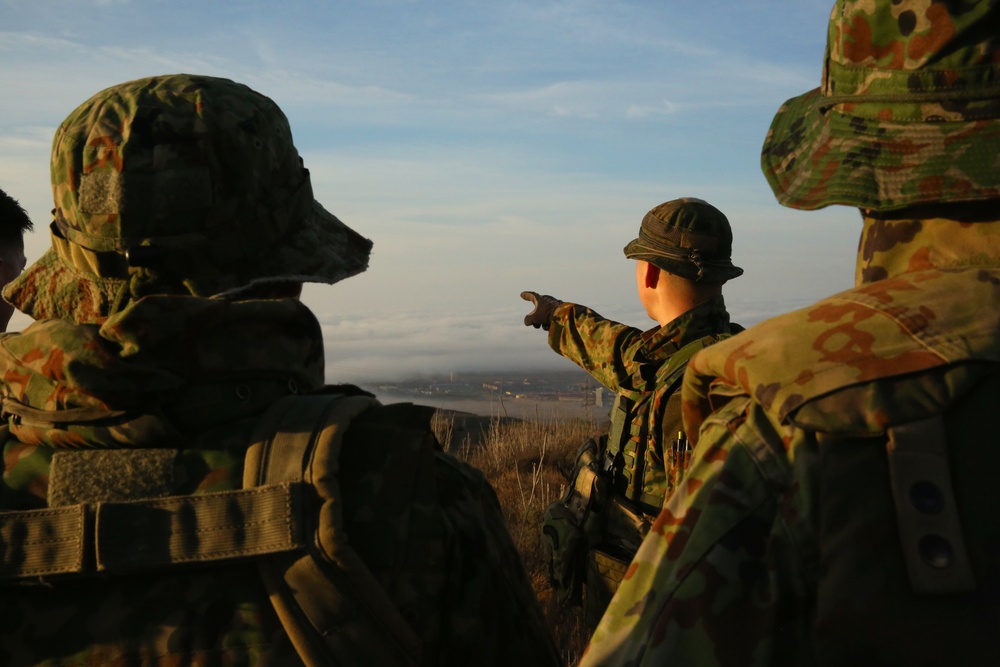 1st ANGLICO, JGSDF hike for Iron Fist