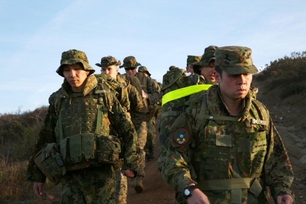 1st ANGLICO, JGSDF hike for Iron Fist