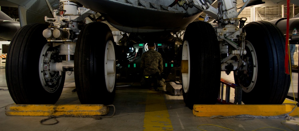 5th AMXS loads bombs for an upcoming inspection
