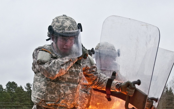 Multinational soldiers deal with riots, fire at JMRC