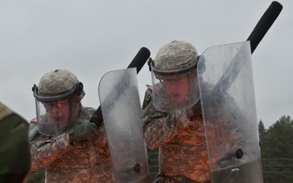 Multinational soldiers deal with riots, fire at JMRC