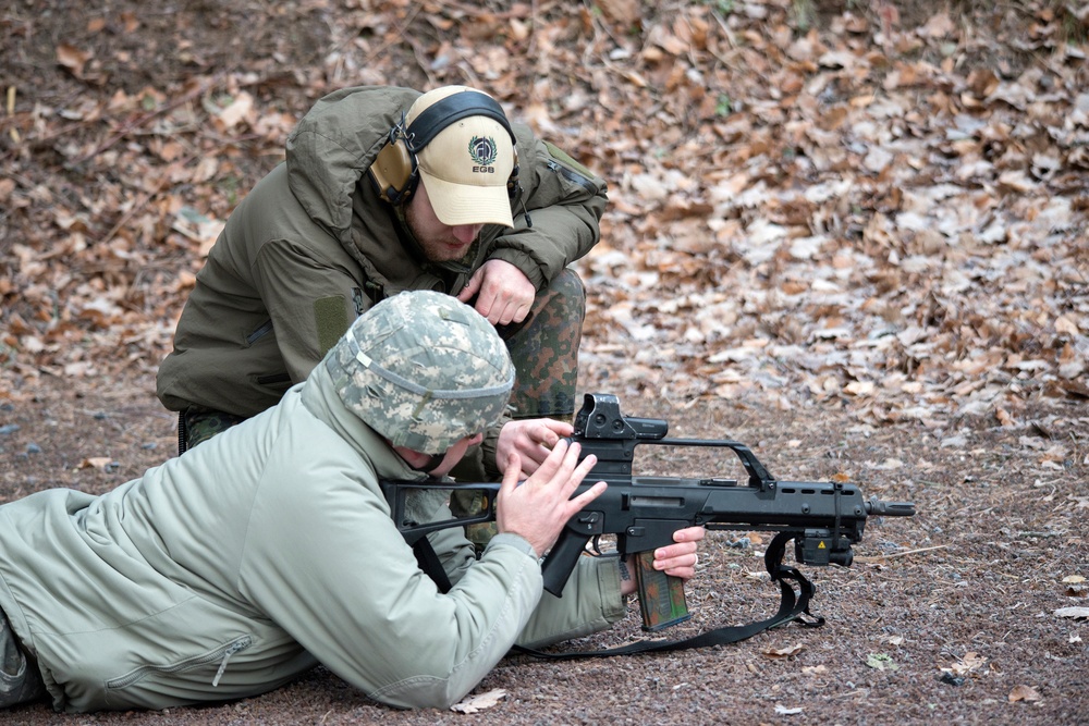 SOCEUR/SOCAF service members at German Schutzenschnur qualification, Panzer Range Complex, Boeblingen Germany