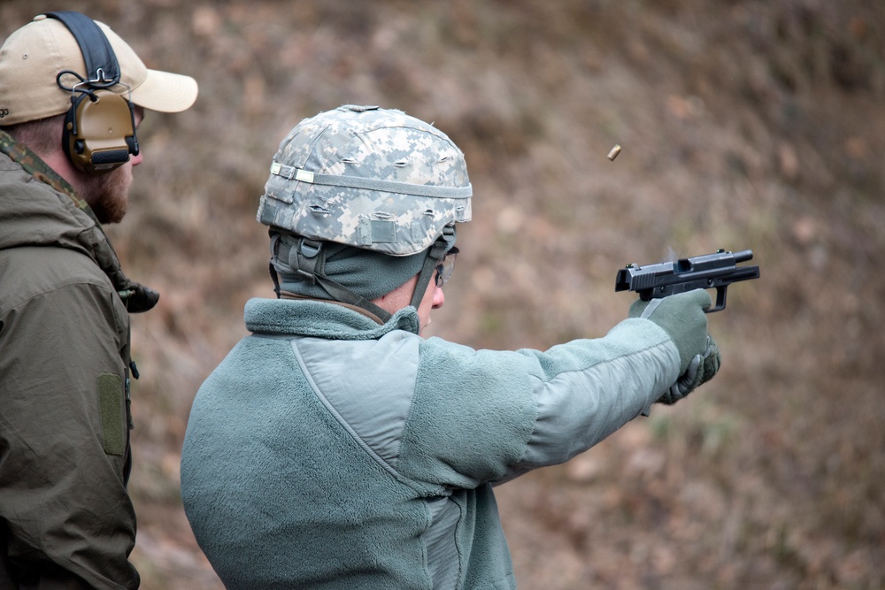 SOCEUR/SOCAF service members at German Schutzenschnur qualification, Panzer Range Complex, Boeblingen Germany