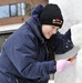 2014 Navy Misawa Snow Team commence work on snow sculpture