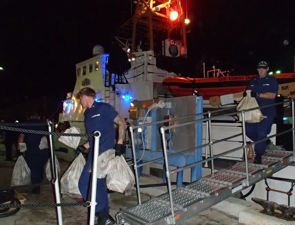 Coast Guard Cutter Farallon offloads $3.5 million cocaine shipment in San Juan, Puerto Rico