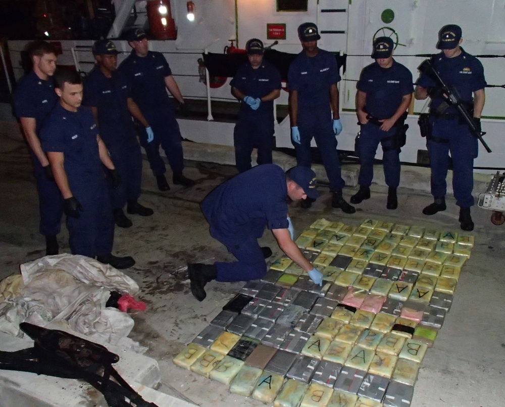 Coast Guard Cutter Farallon offloads $3.5 million cocaine shipment in San Juan, Puerto Rico