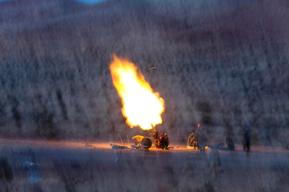 JGSDF fire mortars in Twentynine Palms