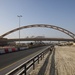US Navy flyover bridge moved into place