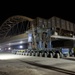 US Navy flyover bridge moved into place