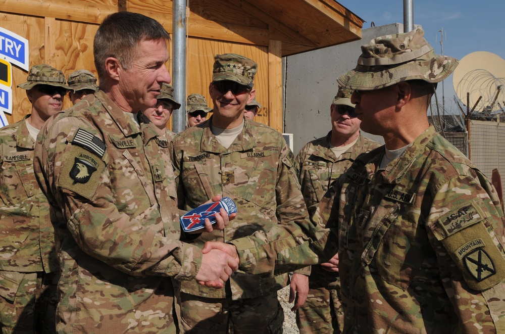 RC East commander; farewell visit to Task Force Patriot