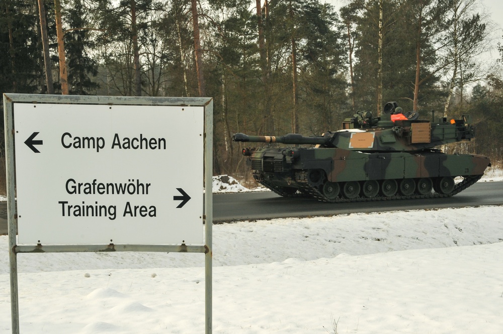 EAS M1A2 tanks arrive in Grafenwoehr