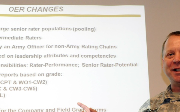 USAR MTT briefs OER revisions